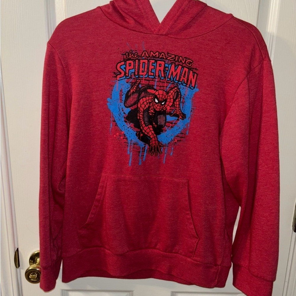 Marvel Spider-Man Red Hoodie Size XXL Gently Worn